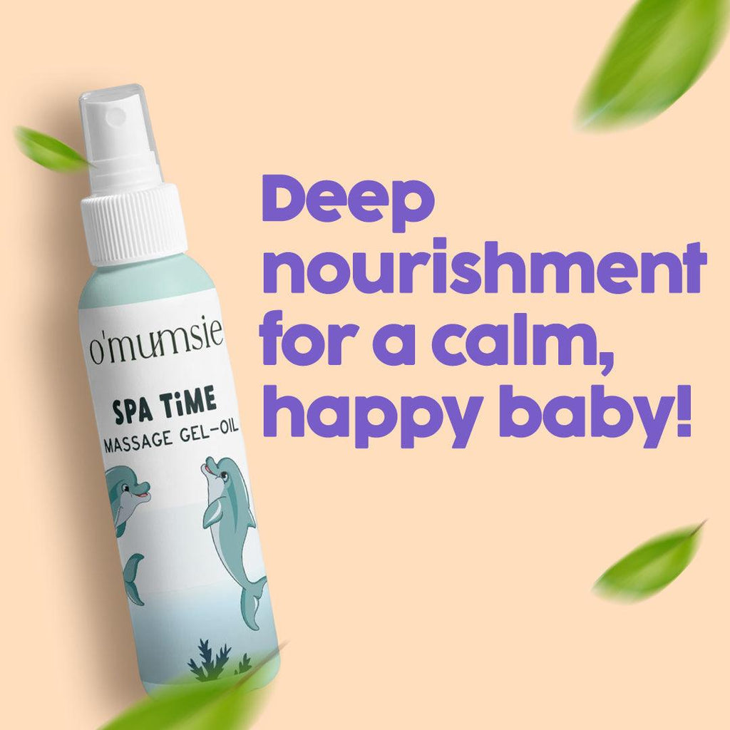 Baby massage gel enriched with coconut oil for deep nourishment
