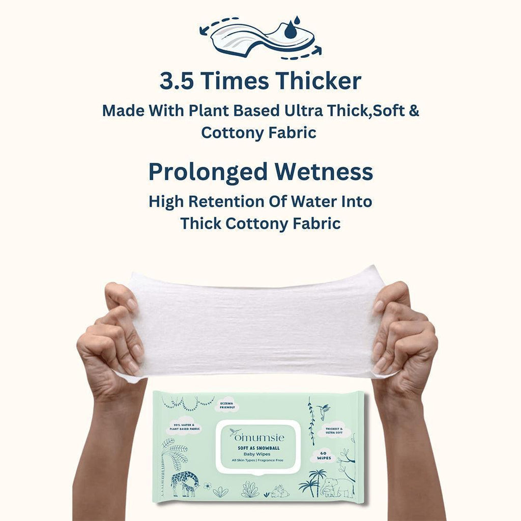  Biodegradable Baby Wipes – Thick, Soft, and Gentle on Skin

